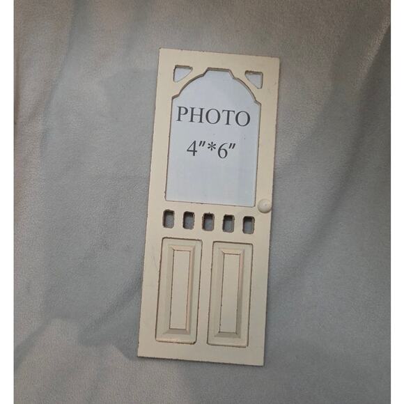 Lot 4 Wood Screen Door Photo Frames Primitive Decor Country Red Blue - Picture 4 of 8